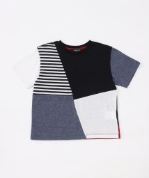 COMME CA ISM KIDS(コムサイズム（キッズ）)/配色切り替え　半袖Tシャツ/ネイビー