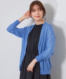 MACKINTOSH PHILOSOPHY(マッキントッシュ フィロソフィー)/【Heavenly Sheer Knit(ヘブンリーシアーニット)】ドルマンVネックカーディガン/ブルー