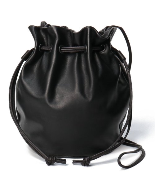PATRICK STEPHAN(パトリックステファン)/Leather small shoulder bag 'seau'/ブラック