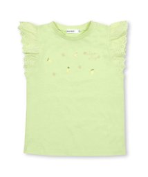 SLAP SLIP(スラップスリップ)/レース袖フルーツ刺しゅうTシャツ(80~130cm)/グリーン