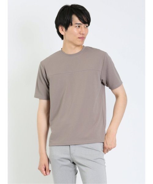 m.f.editorial(エムエフエディトリアル)/KAITEKI カットジョーゼット クルーネック 半袖 メンズ Tシャツ カットソー カジュアル インナー ビジネス ギフト プレゼント/ベージュ