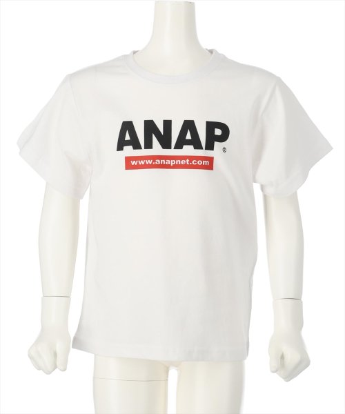 ANAP KIDS(アナップキッズ)/アドレスロゴTシャツ/ホワイト