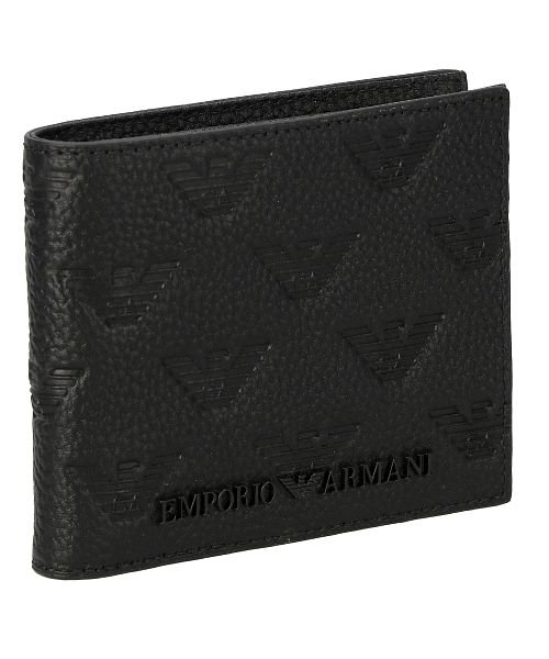 EMPORIO ARMANI(エンポリオアルマーニ)/エンポリオ・アルマーニ YEM122Y142V 二つ折り財布/ブラック