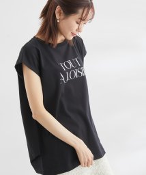 ROPE' PICNIC(ロペピクニック)/汗染み防止/オーガニックコットンゼロスリーブTシャツ/ブラック（01）