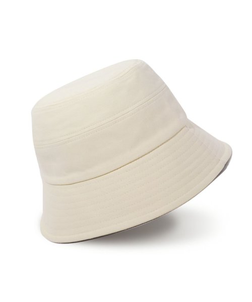 exrevo(エクレボ)/バケットハット コットン 無地 深め バケハ 大きめ 綿100 シンプル レディース 帽子 トレンド UV 遮光 UV対策 紫外線対策 ホワイト ブラック チュ/アイボリー