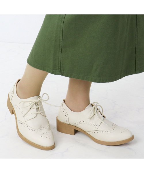 SALE，新作 【やわらか】3.7cmヒール 履きやすい 歩きやすい 走れる 美脚 レディース 靴 ワンピース ラウンドトゥ オフィス ウイングチップシューズ ☆5497 ローファー・ドレスシューズ