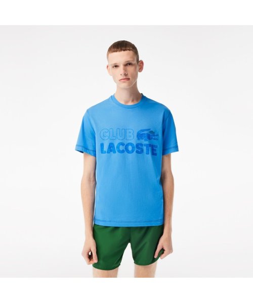 LACOSTE Mens(ラコステ　メンズ)/ヴィンテージプリントクルーネックTシャツ/ブルー