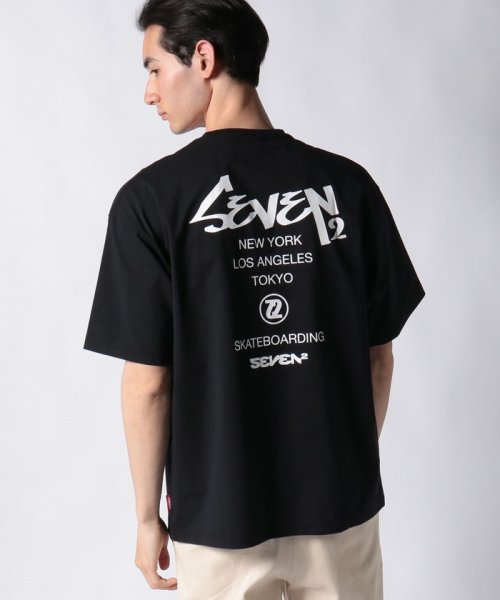 Ocean Pacific MENS(オーシャンパシフィック　メンズ)/【SEVEN2】メンズハンソデ Tシャツ/ブラック