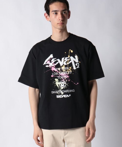 Ocean Pacific MENS(オーシャンパシフィック　メンズ)/【SEVEN2】メンズハンソデ Tシャツ/ブラック