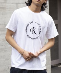 Calvin Klein(カルバンクライン)/【CALVIN KLEIN / カルバンクライン】サークルロゴ プリントT Tシャツ 半袖 40HM236 父の日 ギフト プレゼント 贈り物/ホワイト