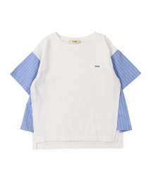 FITH(フィス)/ソフト天竺 サイドゴア 半袖Tシャツ/ホワイト