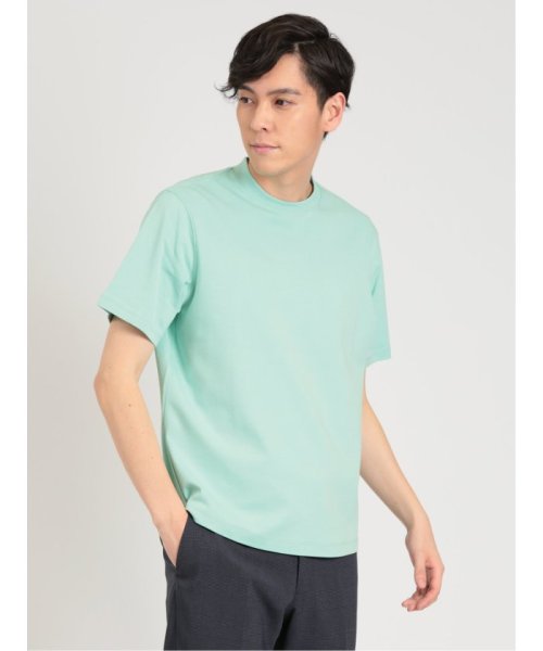 TAKA-Q(タカキュー)/【DRESS T－SHIRT】超長綿 クルーネック 半袖 メンズ Tシャツ カットソー カジュアル インナー ビジネス ギフト プレゼント/グリーン