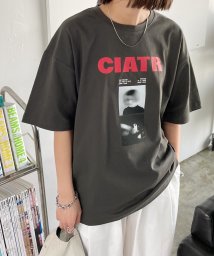 Chillfar(チルファー)/グラフィックミックスTシャツ/チャコールグレー系1