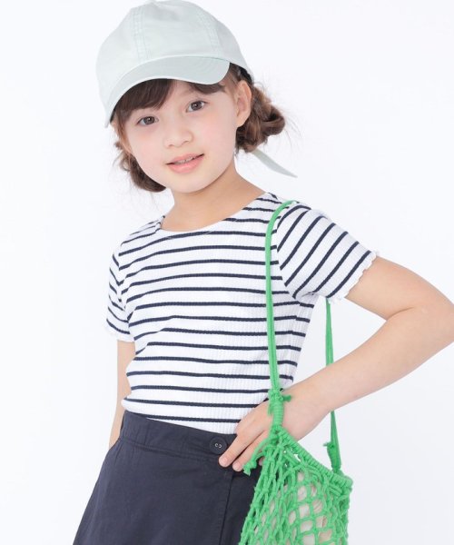 セール】SHIPS KIDS:100～130cm / リブ フリル TEE(505286981  
