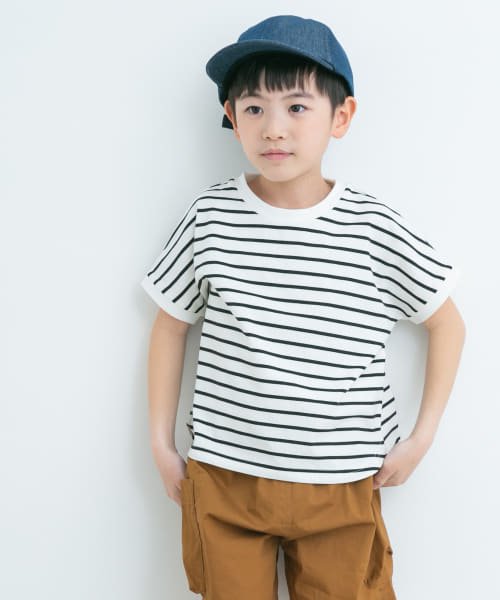 URBAN RESEARCH DOORS（Kids）(アーバンリサーチドアーズ（キッズ）)/ボーダーワイドTシャツ(KIDS)/OFF×BLK