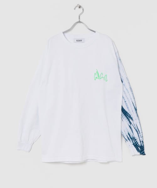 URBAN RESEARCH(アーバンリサーチ)/A.D.A.N　TYE DYE LONG－SLEEVE T－SHIRTS/WHT/BLUE