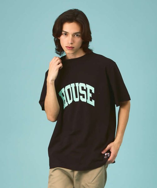 ABAHOUSE(ABAHOUSE)/【DICKIES/ディッキーズ】 　HOUSE 両面プリントT－SHIRT //ブラック