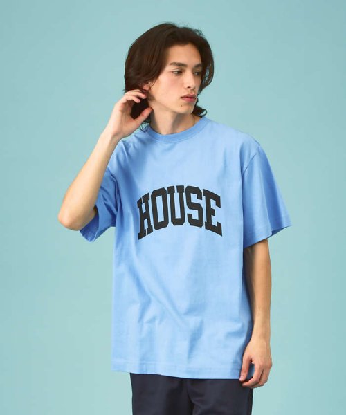 ABAHOUSE(ABAHOUSE)/【DICKIES/ディッキーズ】 　HOUSE 両面プリントT－SHIRT //ブルー