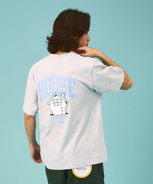 ABAHOUSE(ABAHOUSE)/【DICKIES/ディッキーズ】 　HOUSE 両面プリントT－SHIRT //グレー