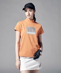 Munsingwear(マンシングウェア)/『ENVOY』SUNSCREEN MOTION3Dモックネックシャツ(吸汗速乾/UV CUT(UPF50)/遮熱/クーリング(効果))【アウト/オレンジ