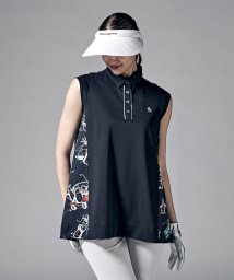 Munsingwear(マンシングウェア)/EXcDRY D－Tec&SUNSCREENチュニック半袖シャツ(高速ドライ/吸汗速乾/遮熱/クーリング(効果)【アウトレット/ブラック