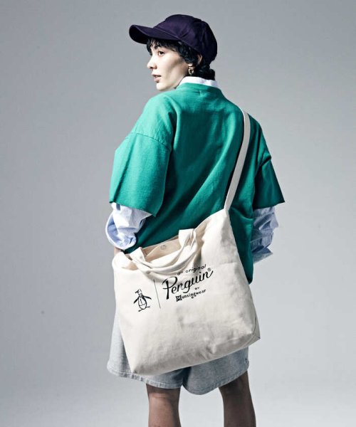 Penguin by Munsingwear(ペンギン　バイ　マンシングウェア)/CANVAS TOTE BAG / キャンバストートバッグ/ホワイト