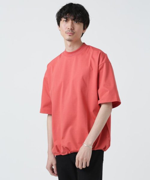 nano・universe(ナノ・ユニバース)/LB.03/スーピマコットンワイドモックネックＴシャツ/コーラル7