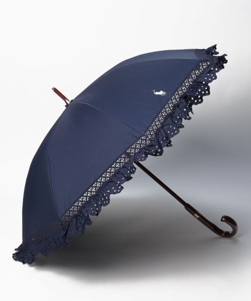 POLO RALPH LAUREN(umbrella)(ポロラルフローレン（傘）)/晴雨兼用日傘　エンブフリル/ネイビーブルー