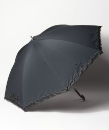 LANVIN Collection(umbrella)(ランバンコレクション（傘）)/晴雨兼用日傘　オーガンジーローズカットワーク/ブラック