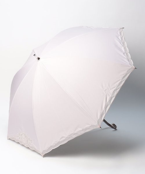 LANVIN Collection(umbrella)(ランバンコレクション（傘）)/晴雨兼用日傘　オーガンジーローズカットワーク/ピンク