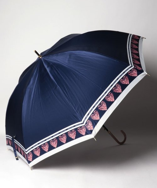 LANVIN en Bleu(umbrella)(ランバンオンブルー（傘）)/傘　プリントハート/ネイビーブルー