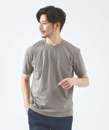 ABAHOUSE(ABAHOUSE)/【クルーネック】ストレッチ ポンチ 半袖Tシャツ/グレージュ