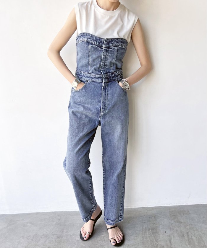 新品❤️スピックアンドスパン　5 1/2 ARMY DENIM JUMPSUIT 5 1/2 ARMY DENIM JUMPSUIT スピックアンドスパン
