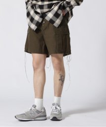 LHP(エルエイチピー)/SUGARHILL/シュガーヒル/RAW－EDGE CANVAS CARGO SHORTS/ローエッジカーゴショーツ/カーキ