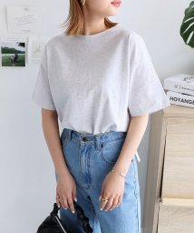 and　Me...(アンドミー)/コットン クルーネック 半袖 Tシャツ/ライトベージュ