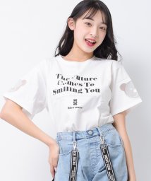 RiCO SUCRE(リコ シュクレ)/袖ベアーチュールTシャツ/オフホワイト