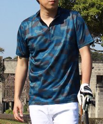 TopIsm/ポロシャツ ゴルフ メンズ ゴルフウェア 速乾ドライメッシュ ストレッチ 半袖 ハーフジップ カモフラ 迷彩 総柄 幾何学 スポーツウェア 大きいサイズあり/505288522