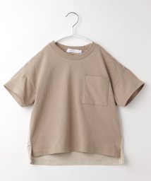 THE SHOP TK（KID）(ザ　ショップ　ティーケー（キッズ）)/【100－140】ストライプドッキングTシャツ/ベージュ（052）