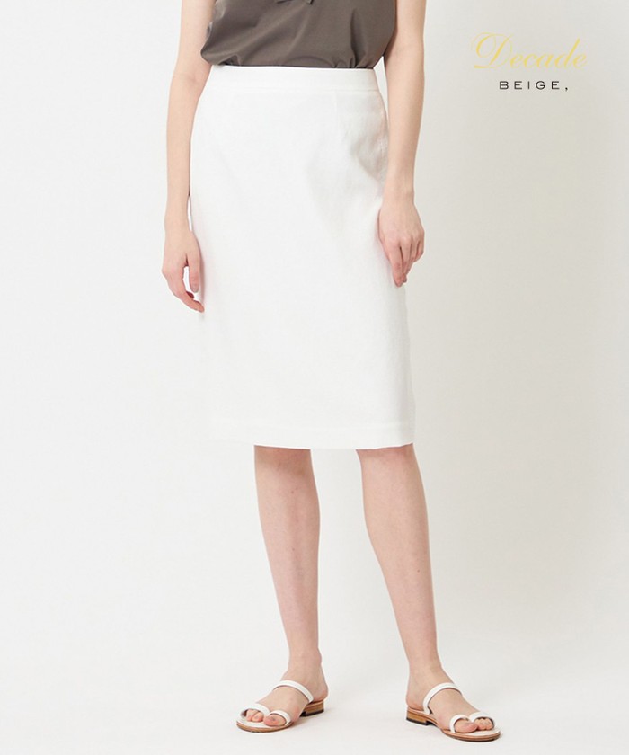 BEIGE CAROLE / タイトスカート WHITE×SAND 4