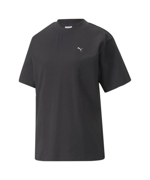 PUMA(プーマ)/ウィメンズ YONA SUNPO モックネック 半袖 Tシャツ/PUMABLACK