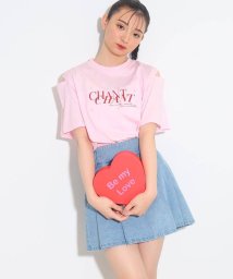 PINK-latte/フェイクパール付きロゴTシャツ/505289681