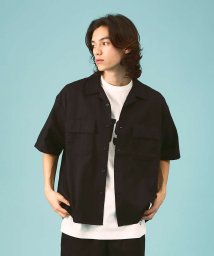 ABAHOUSE(ABAHOUSE)/Dickies /ディッキーズ　WORK SHIRT/セットアップ/半袖 オープ/ブラック