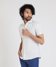 MICHEL KLEIN HOMME(ミッシェルクランオム)/《日本製》ストレッチラッセル半袖シャツ/ベージュ（82）