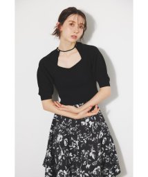 rienda(リエンダ)/2WAYチョーカーショートKnit TOP/BLK