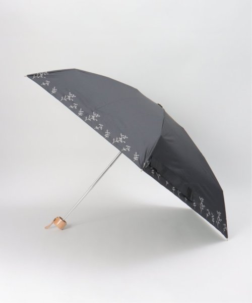 LBC(エルビーシー)/【撥水／UVカット】UVリーフ 折りたたみ傘 晴雨兼用/ブラック