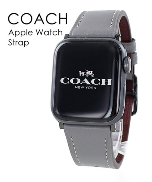 COACH(コーチ)/【COACH / コーチ】アップルウォッチ バンド レザー / Apple Watch Series ギフト 贈り物 プレゼント 父の日/グレー