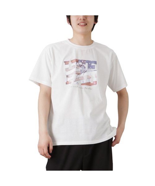 MAC HOUSE(men)(マックハウス（メンズ）)/T－GRAPHICS ティーグラフィックス 星条旗プリント半袖Tシャツ F52008DM/ホワイトA