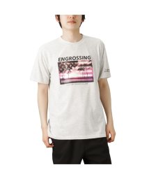 MAC HOUSE(men)(マックハウス（メンズ）)/T－GRAPHICS ティーグラフィックス 星条旗プリント半袖Tシャツ F52008DM/オートミール