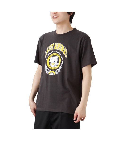 MAC HOUSE(men)(マックハウス（メンズ）)/T－GRAPHICS ティーグラフィックス ポップストリートプリント半袖Tシャツ F52007DM/チャコール