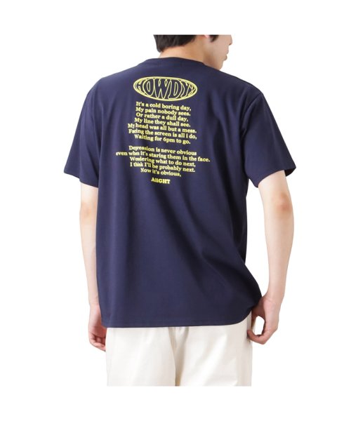 MAC HOUSE(men)(マックハウス（メンズ）)/T－GRAPHICS ティーグラフィックス ポップストリートプリント半袖Tシャツ F52007DM/ネイビー